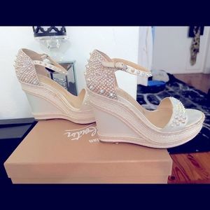 Christian Louboutin iridescent wedges